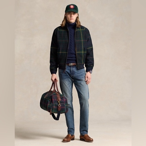 Plaid Wool Twill Jacket Polo Ralph Lauren men’s L COLOR:Hunting Stuart Tartan - Picture 3 of 10